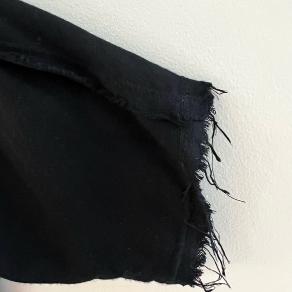 Black Crane Dome Dress in Black Oversized raw edges contrast, wool, One size - Picture 15 of 16